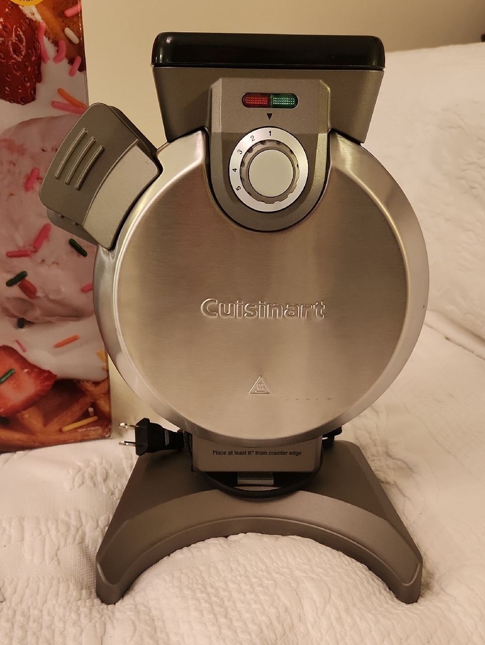 Cuisinart Stainless Steel Vertical Waffle Maker in Silver & Black